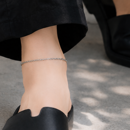 Woven chain anklet(can0009s)