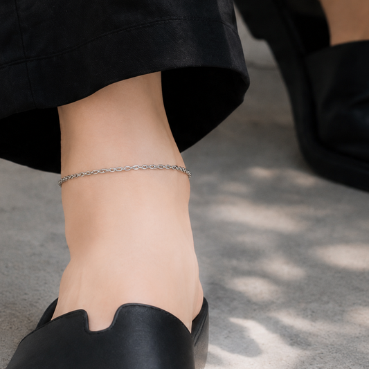 Woven chain anklet(can0009s)