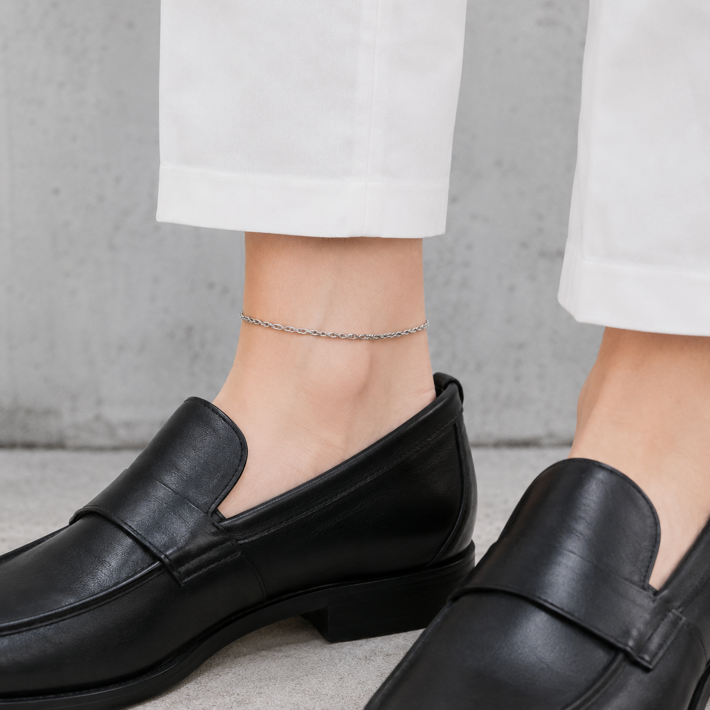 Woven chain anklet(can0009s)