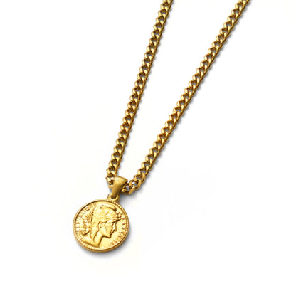 Flat link coin necklace(cne0118g)