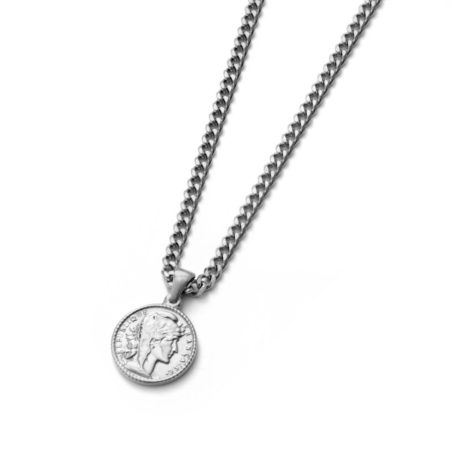 Flat link coin necklace(cne0119s)
