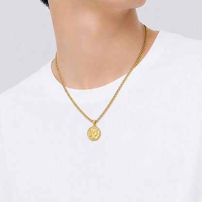 Flat link coin necklace(cne0118g)
