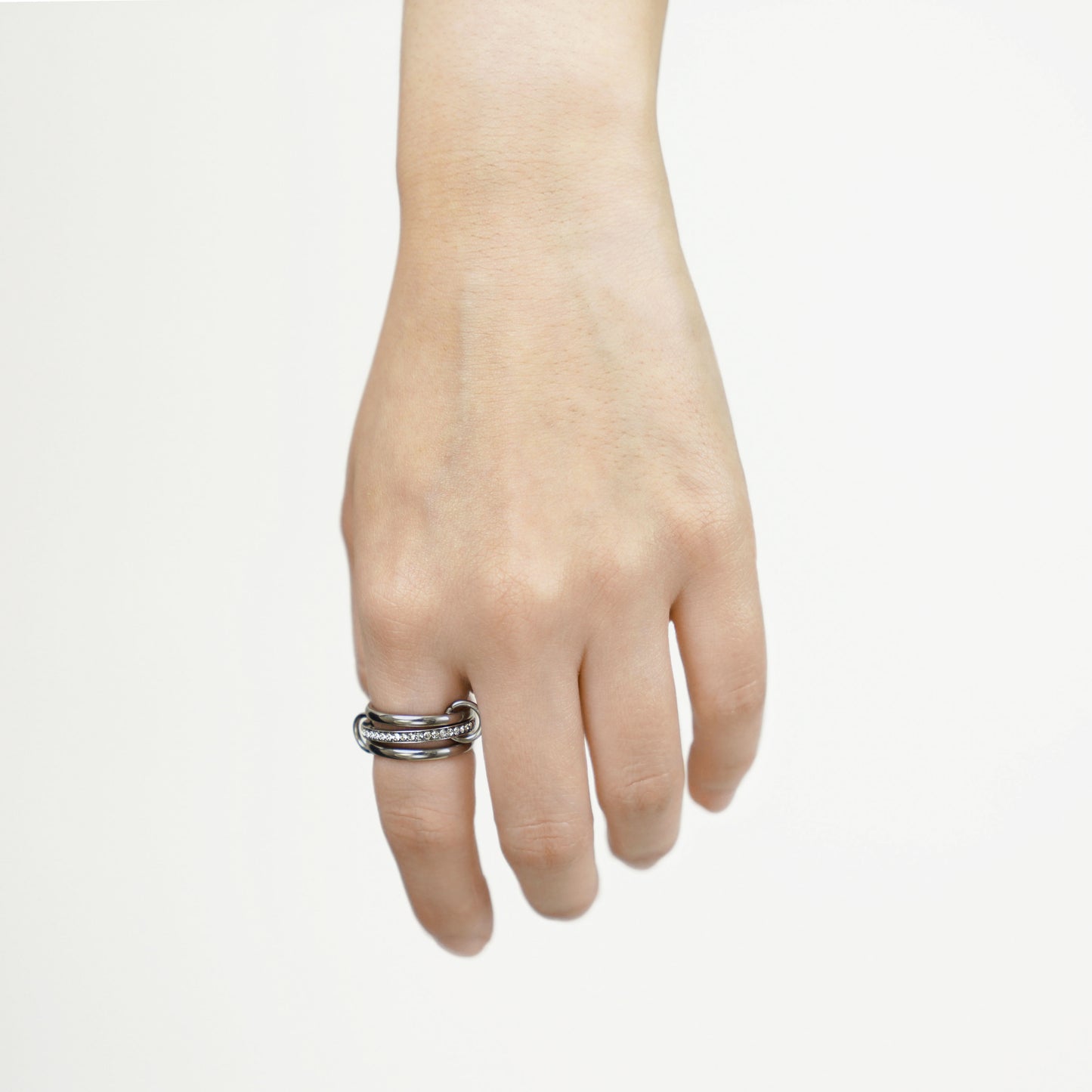 Triple finger zirconia ring (rri0117s)