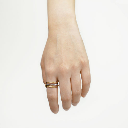 Triple finger zirconia ring (rri0116g)