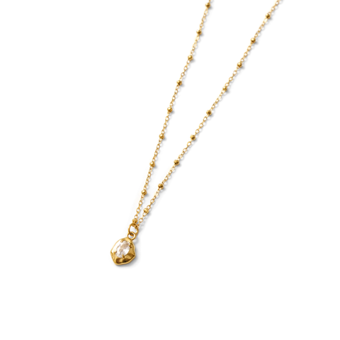 Oval zirconia necklace (rne0121g)