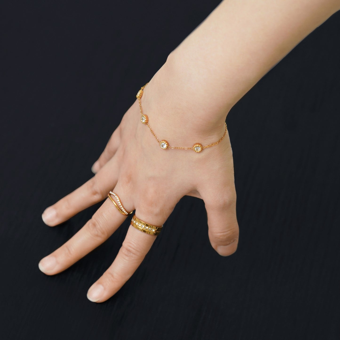 Cz double v shape ring(rri0118g)