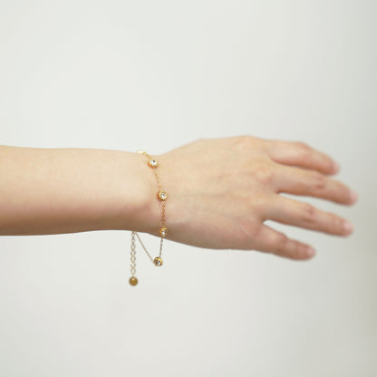 Milgrain Cz station bracelet (rbr0045g)