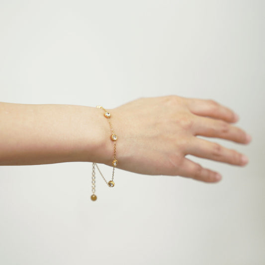 Milgrain Cz station bracelet (rbr0045g)