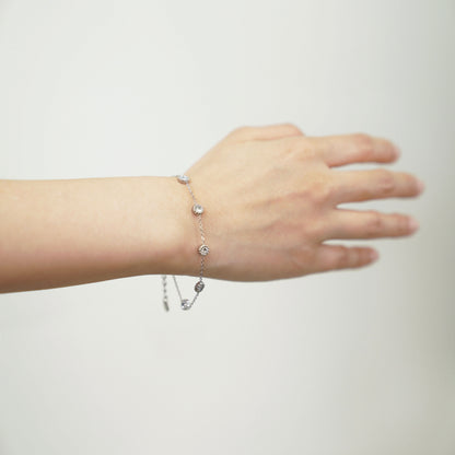 Milgrain Cz station bracelet (rbr0046s)
