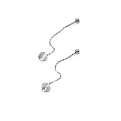Jagged circle long chain pierce (rpi0081s)