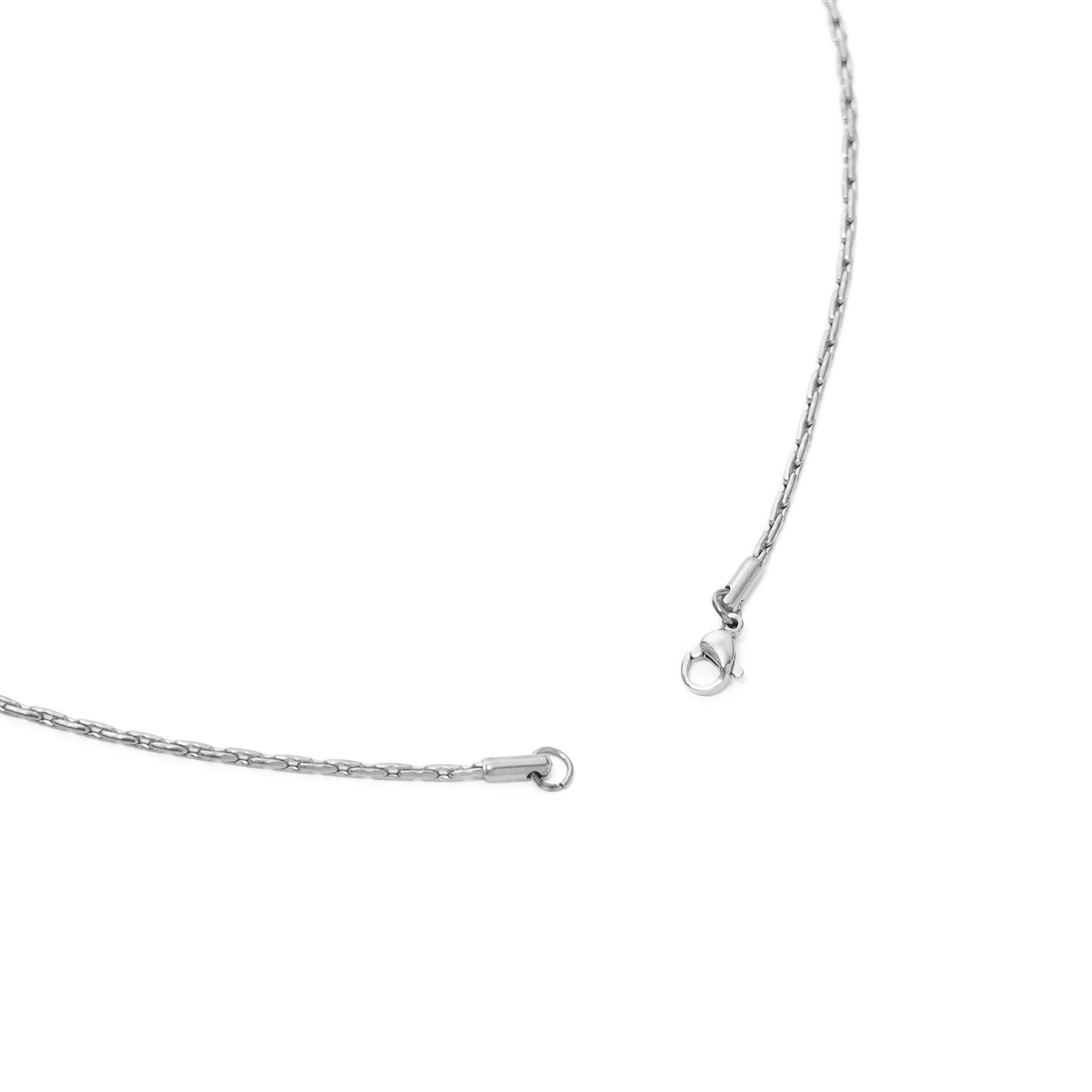 Dual oval chain slim necklace (cne0113s)
