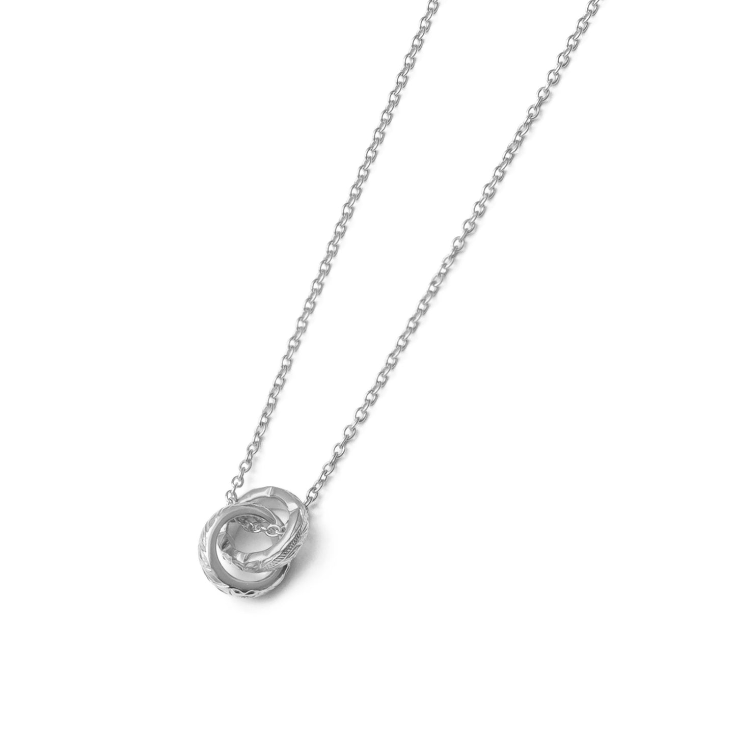 Hawaiian scroll double hoop necklace(Hne0006s)