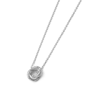 Hawaiian scroll double hoop necklace(Hne0006s)
