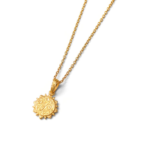 Hawaiian scroll sun necklace(Hne0001g)