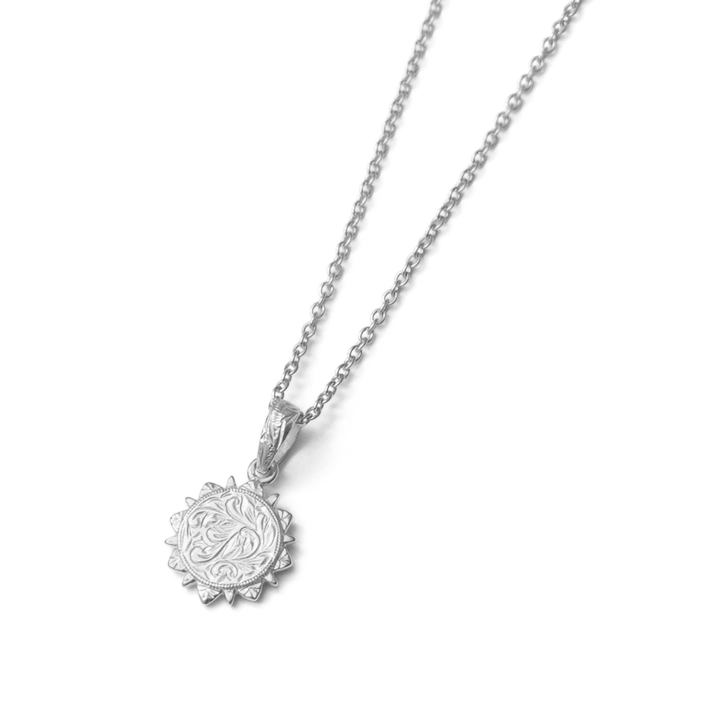 Hawaiian scroll sun necklace(Hne0002s)