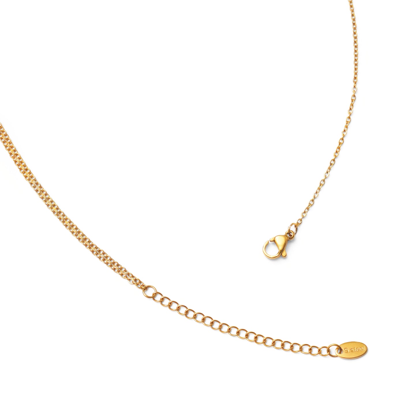 Bicolor heart necklace (rne0116b)