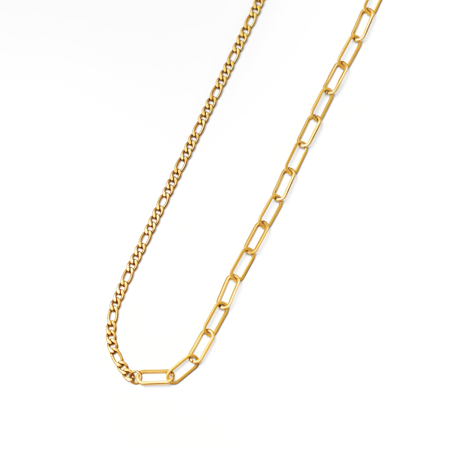 T　Two types chain necklace(rne0050g)