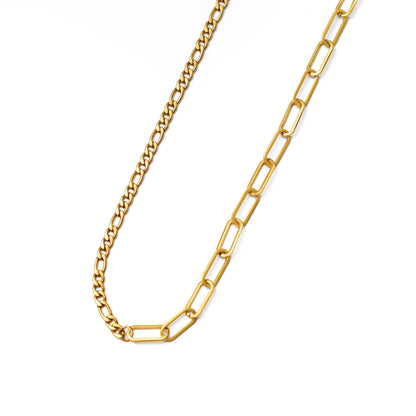 Two types chain necklace(rneT050g)